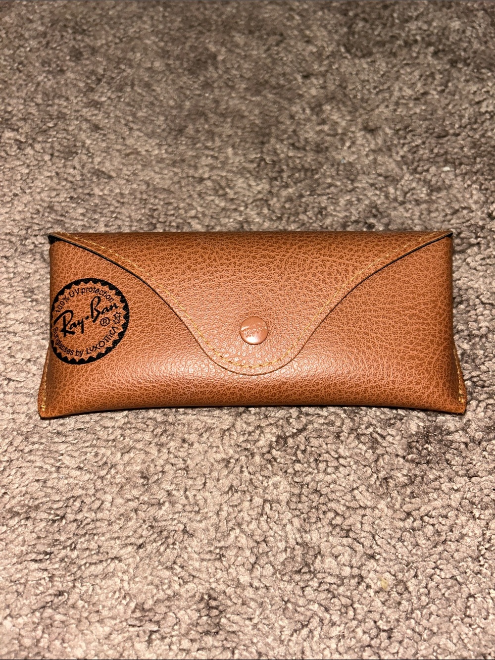 Ray bans authentic brown leather sunglasses case